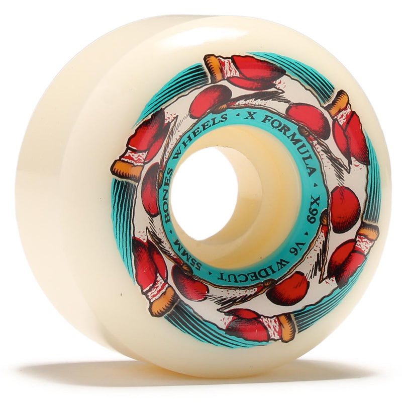 Bones X-Formula Deep Dish 99a V6 Wide-Cut Skateboard Wheels - 55mm