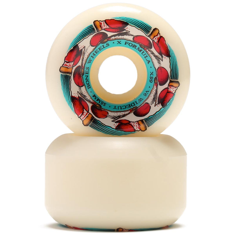 Bones X-Formula Deep Dish 99a V6 Wide-Cut Skateboard Wheels - 55mm