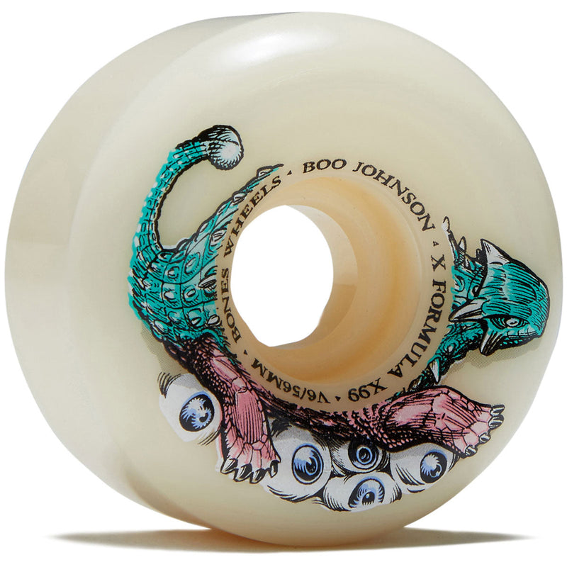 Bones Boo Johnson Dino-Sortas 99A V6 Widecut Skateboard Wheels - 56mm