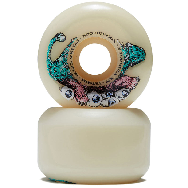 Bones Boo Johnson Dino-Sortas 99A V6 Widecut Skateboard Wheels - 56mm