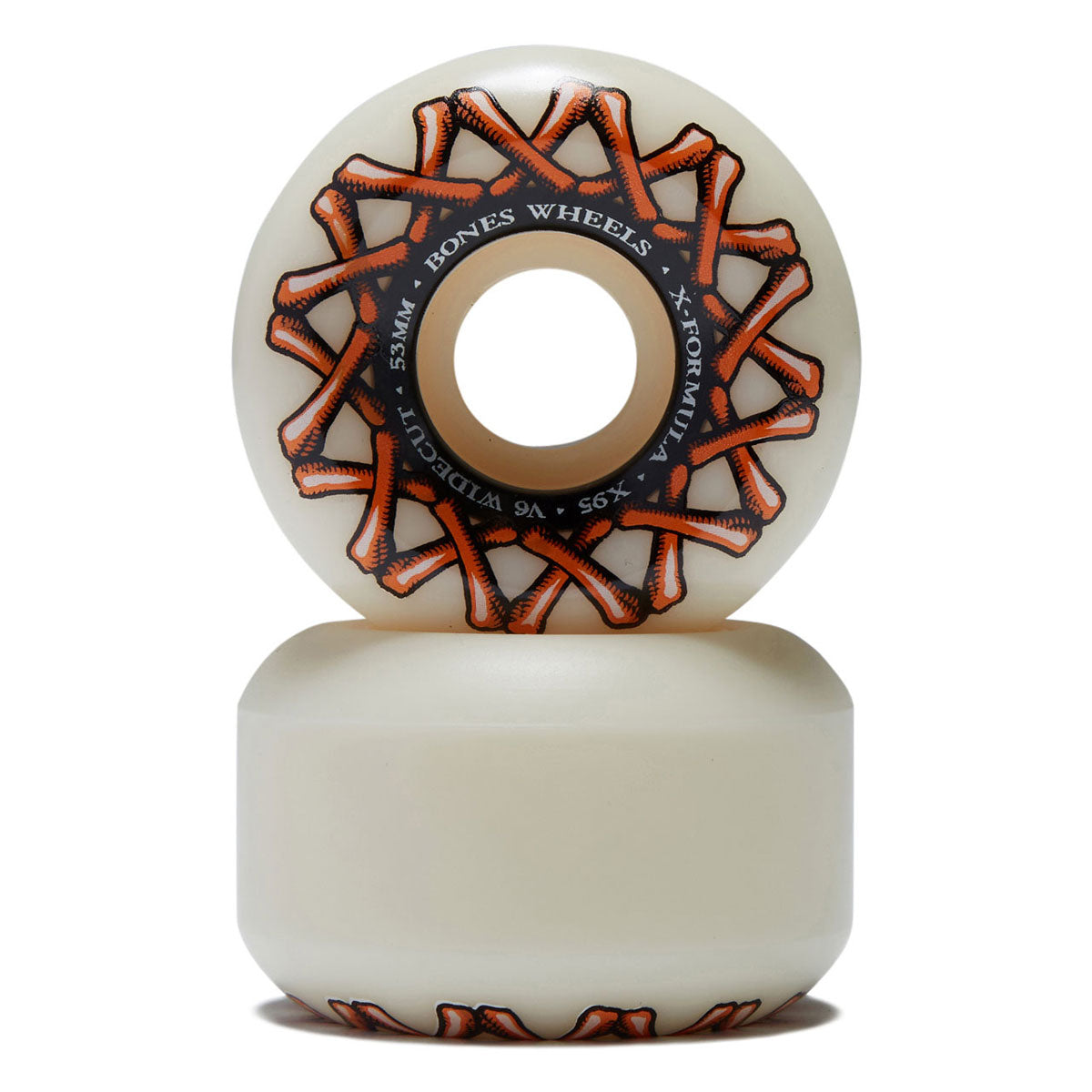 Bones X Formula Wide-Cuts 95a V6 Wide-Cut Skateboard Wheels - 53mm image 2