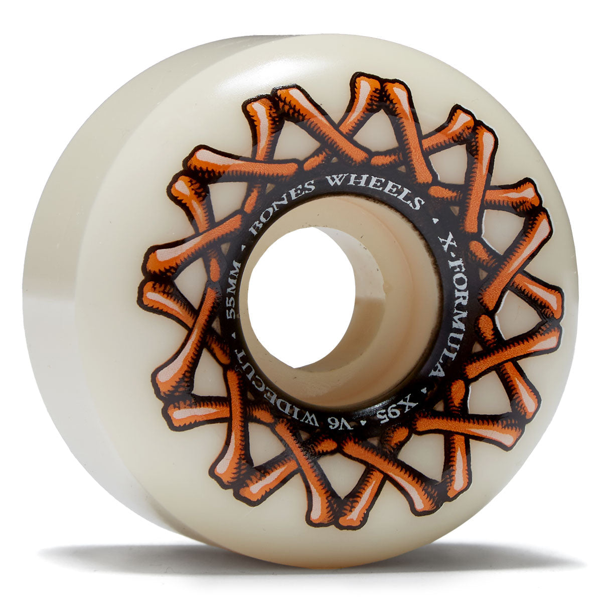 Bones X Formula Wide-Cuts 95a V6 Wide-Cut Skateboard Wheels - 55mm image 1