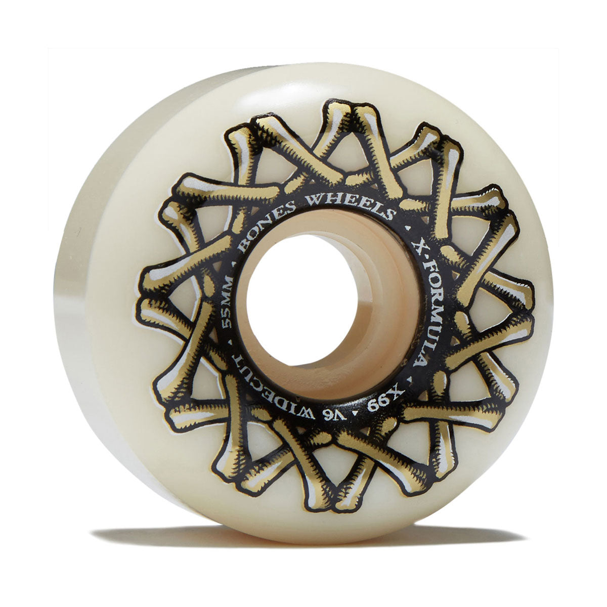Bones X Formula Widecuts 99a V6 Wide-Cut Skateboard Wheels - 55mm image 1