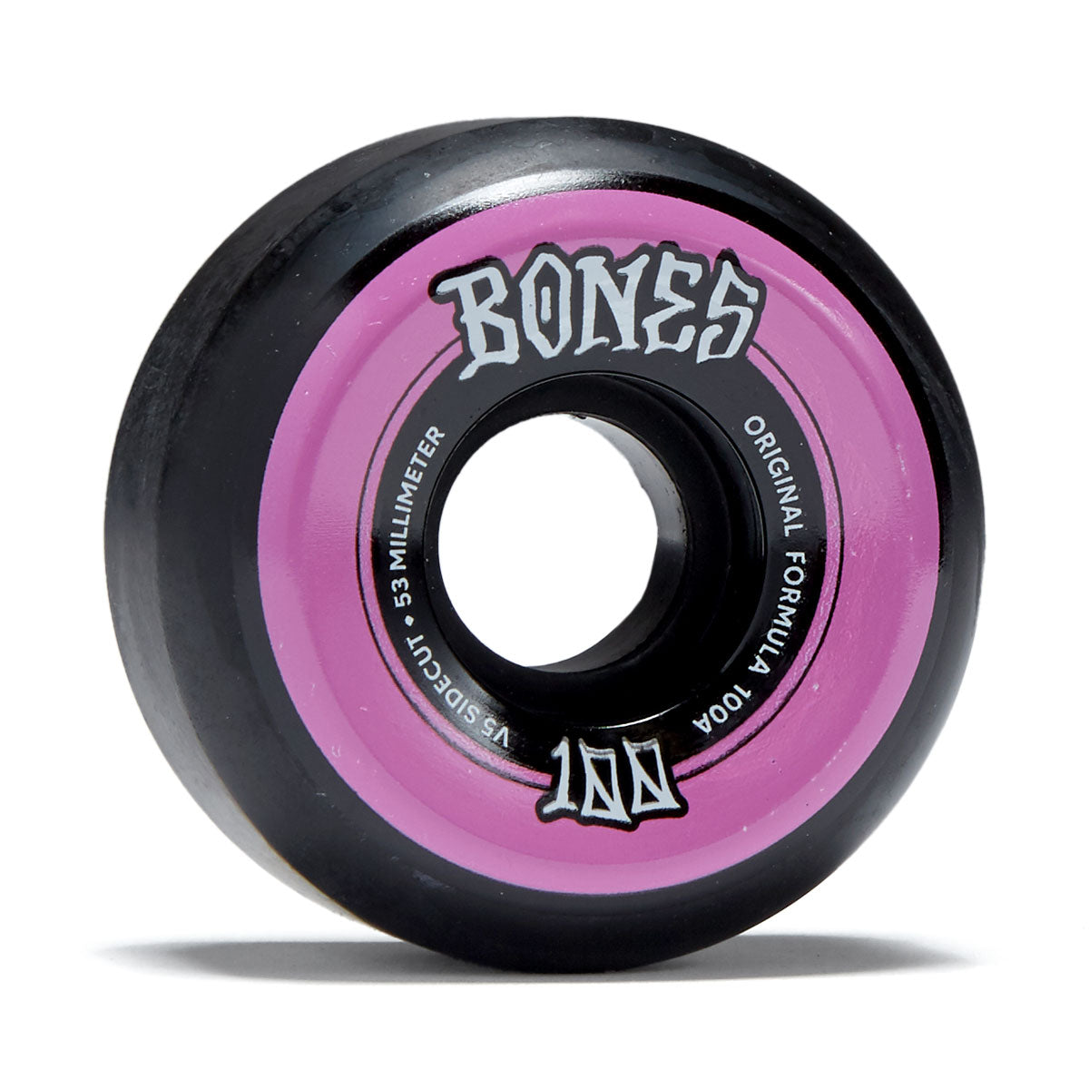 Bones 100s Sidecuts 100a V5 Sidecut Skateboard Wheels - Black - 53mm image 1