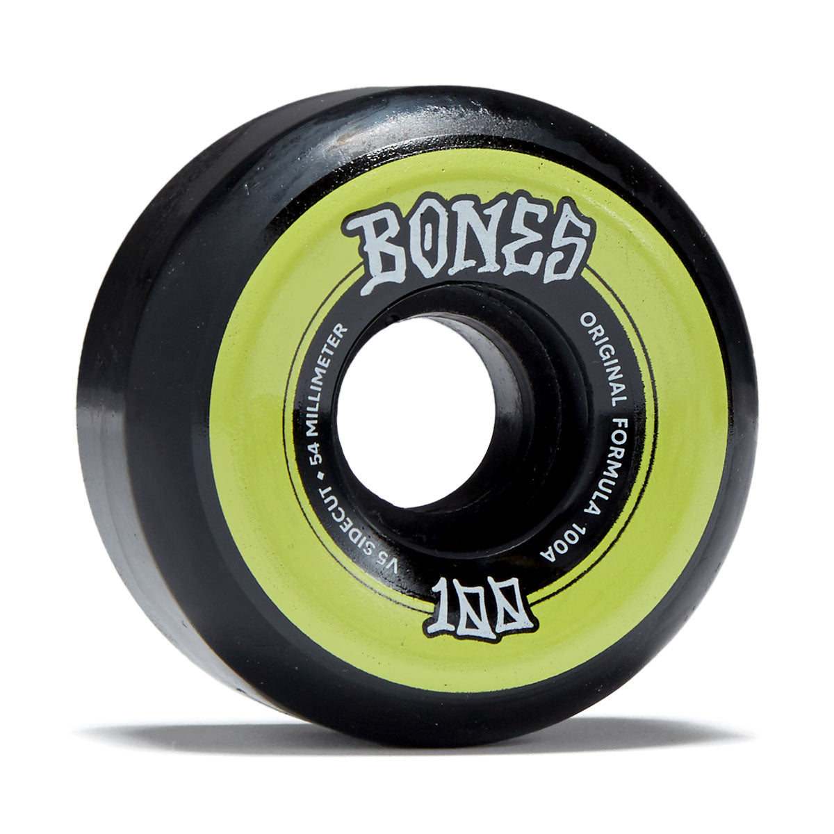 Bones 100s Sidecuts 100a V5 Sidecut Skateboard Wheels - Black - 54mm image 1