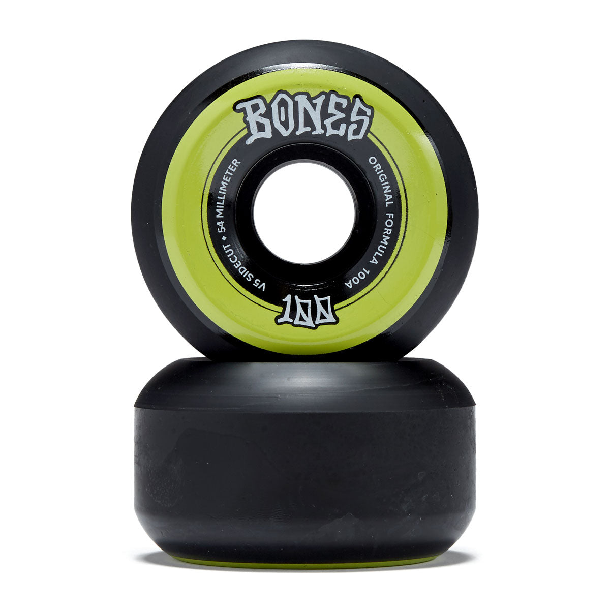 Bones 100s Sidecuts 100a V5 Sidecut Skateboard Wheels - Black - 54mm image 2