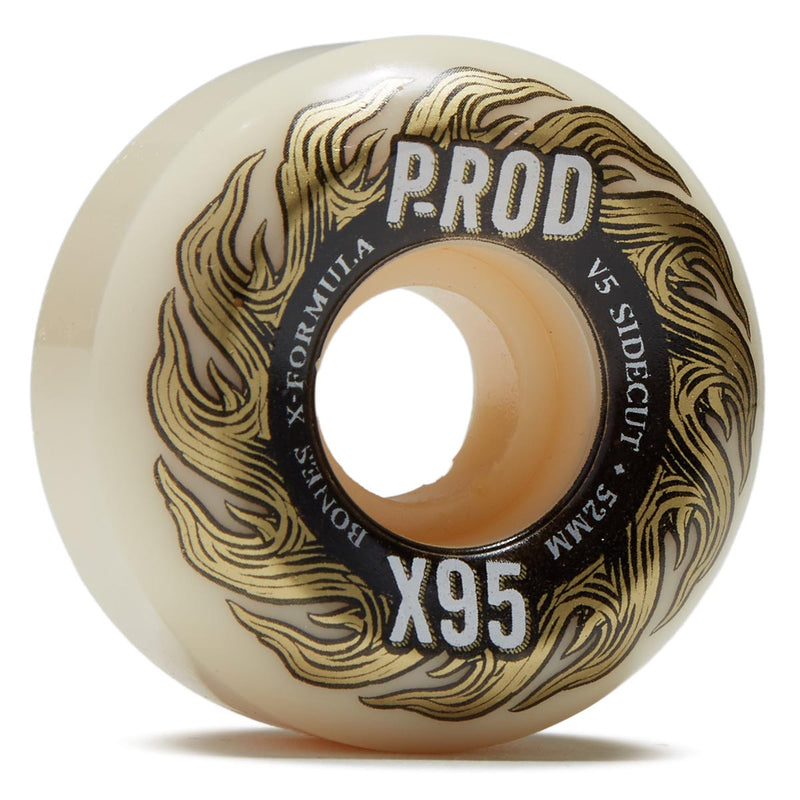 Bones X-Formula Paul Rodriguez P-Rod 95A V5 Sidecut Skateboard Wheels - 52mm