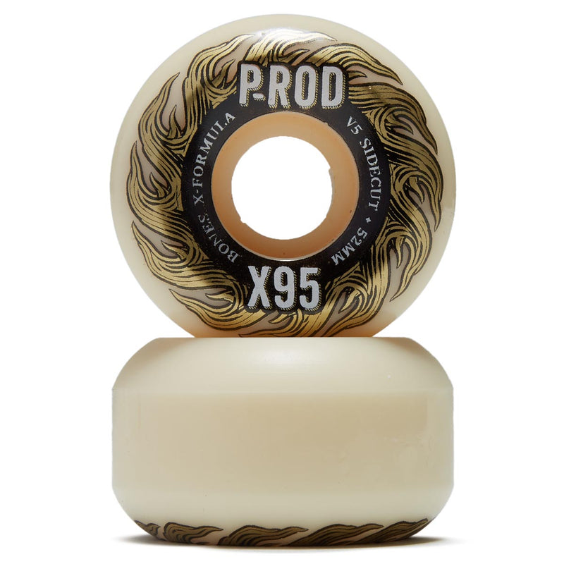 Bones X-Formula Paul Rodriguez P-Rod 95A V5 Sidecut Skateboard Wheels - 52mm