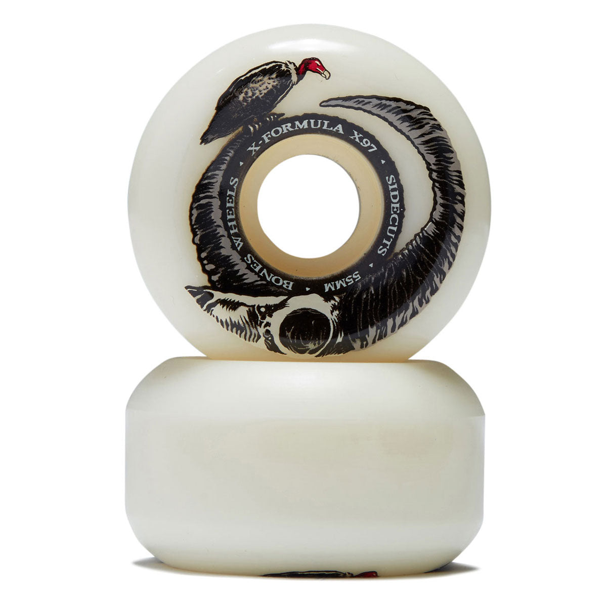 Bones X Formula Floor Horns 97a V5 Sidecut Skateboard Wheels - 55mm image 2