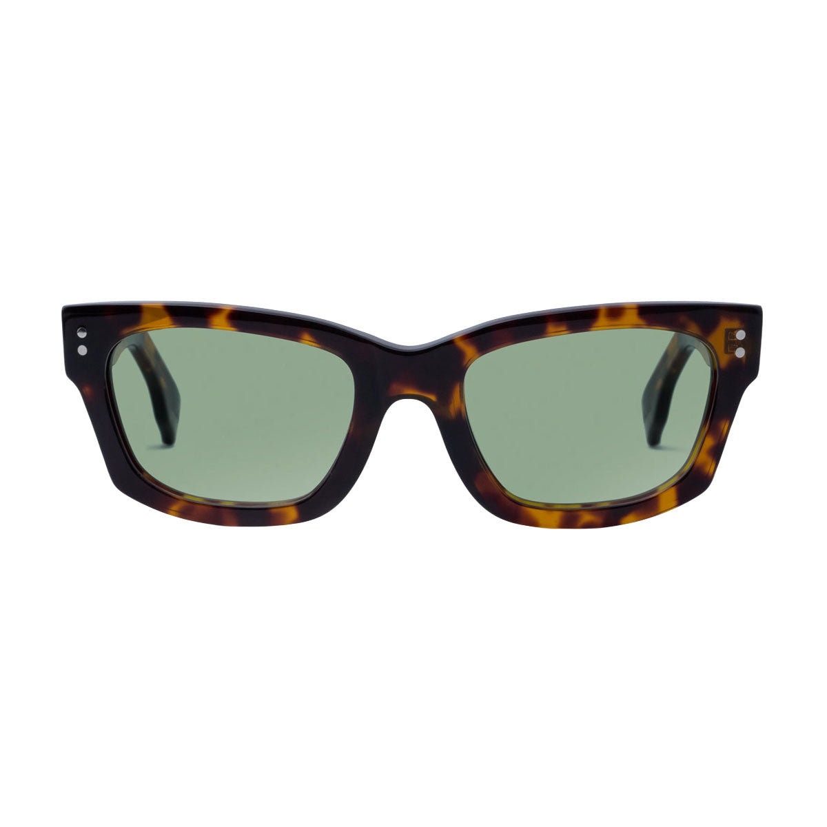 Decade Milton 60s Sunglasses - Tortoise Acetate/Green CR39 image 2