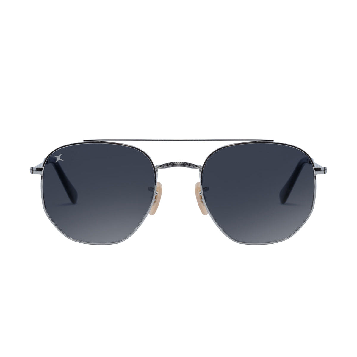 Decade Jones 70s Sunglasses - Shiny Silver Stainless Steel/Silver Revo CR39 image 2