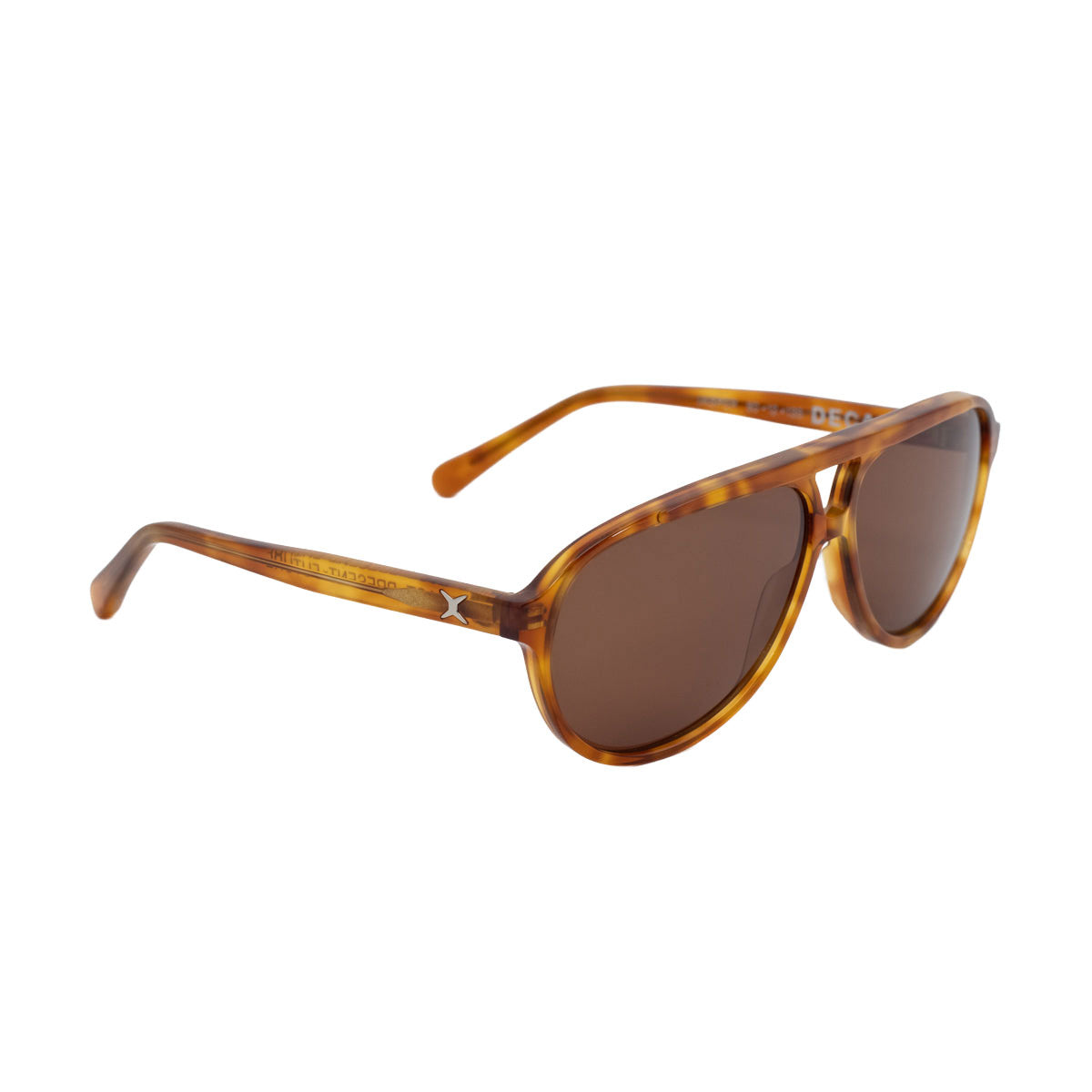 Decade Jasper 80s Sunglasses - Light Brown Tortoise Acetate/Brown CR39 image 1