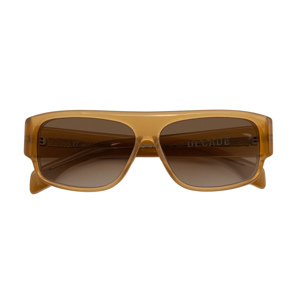 Decade Gordo 80s Sunglasses - Light Brown Acetate/Light Brown CR39 image 5