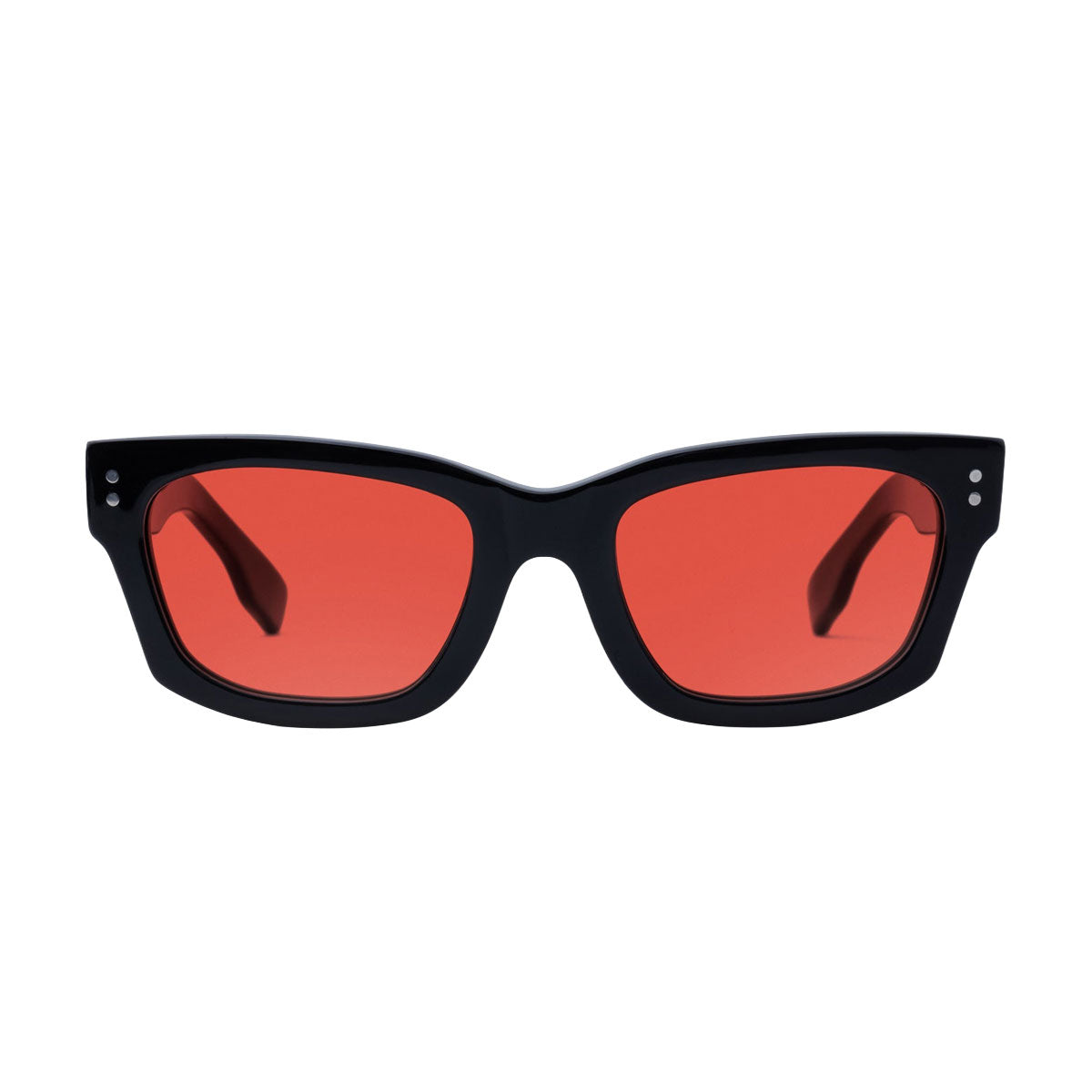 Decade Milton 60s Sunglasses - Gloss Black Acetate/Red CR39 image 2