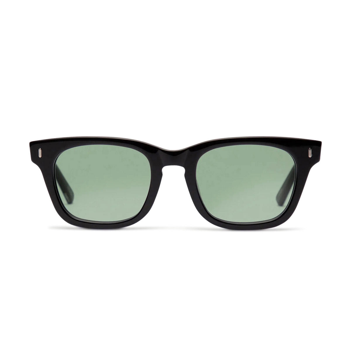 Decade Big Earl 50s Sunglasses - Gloss Black Acetate/Green CR-39 image 2