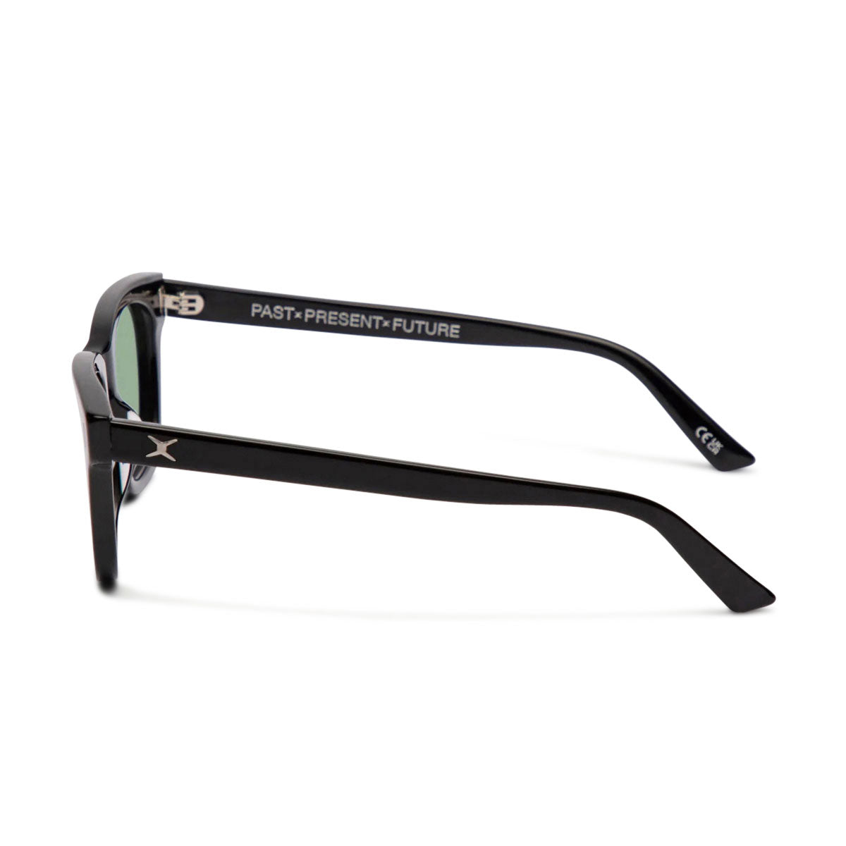 Decade Big Earl 50s Sunglasses - Gloss Black Acetate/Green CR-39 image 3
