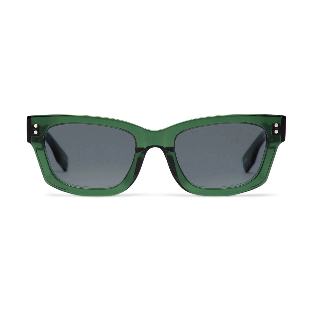 Decade Milton 60s Sunglasses - Crystal Green Acetate/Grey Tac Polarized image 1