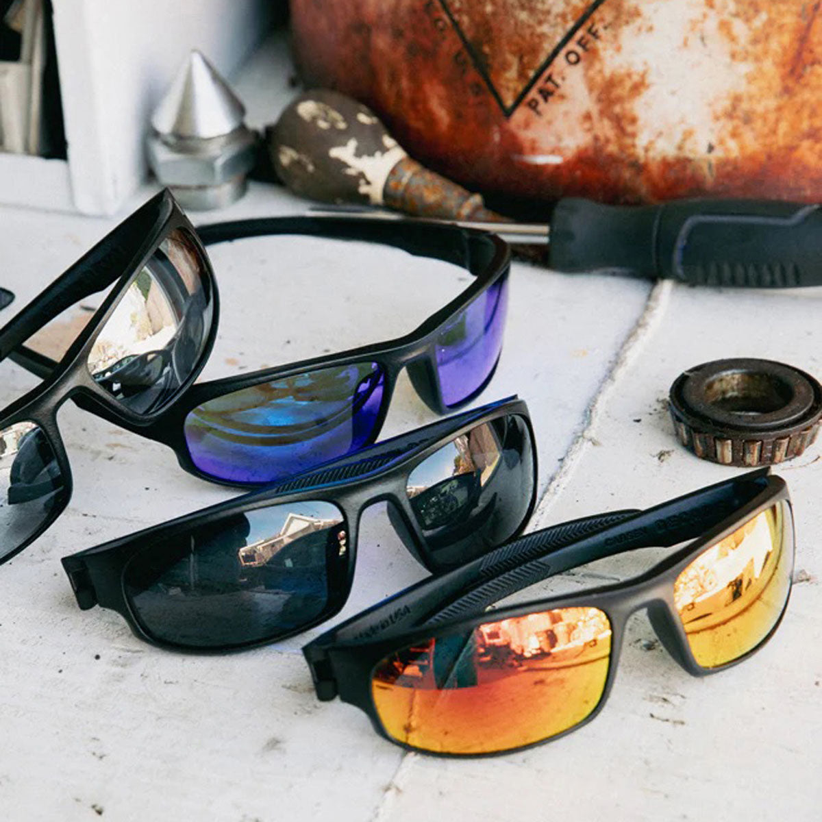 Decade Carsen 00s Sunglasses - Matte Black Nylon/Blue Mirror Polycarbonate image 4