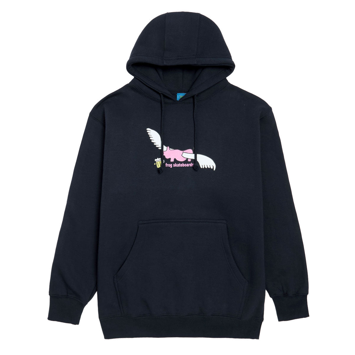 Frog Flying Pig Hoodie - Navy image 1