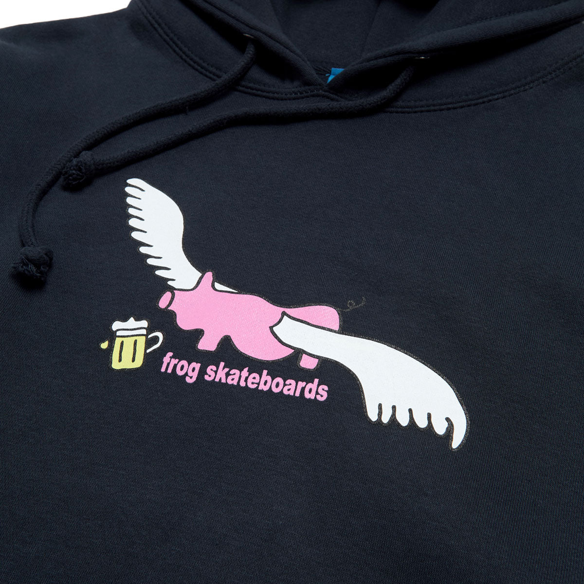 Frog Flying Pig Hoodie - Navy image 2