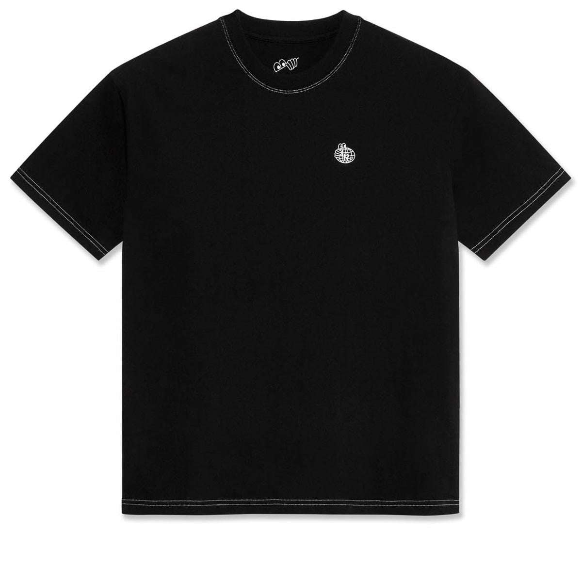 Last Resort AB Small Atlas Contrast Stitch T-Shirt - Black image 1
