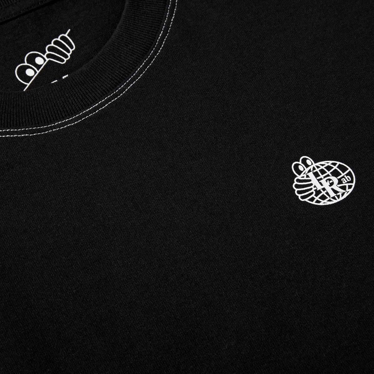 Last Resort AB Small Atlas Contrast Stitch T-Shirt - Black image 3