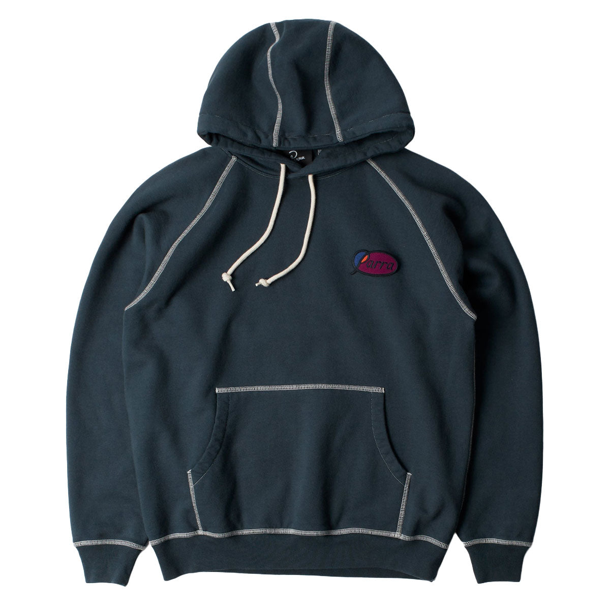 By Parra Circled Script Logo Hoodie - Dark Blue image 1