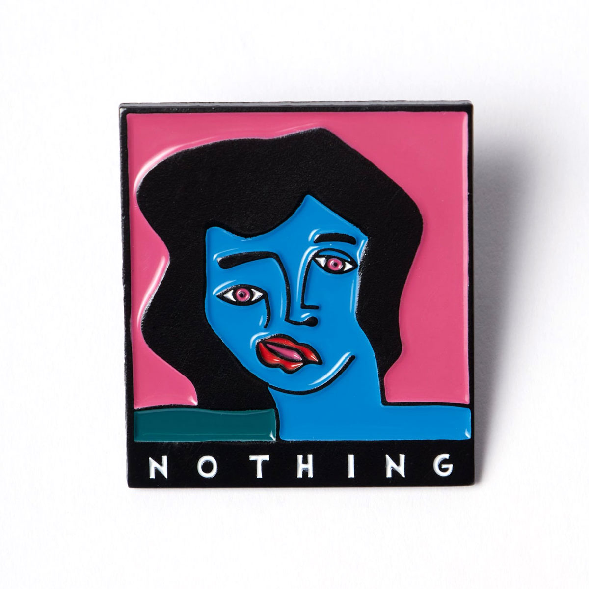 By Parra Nothing Face Enamel Pin - Pink image 1