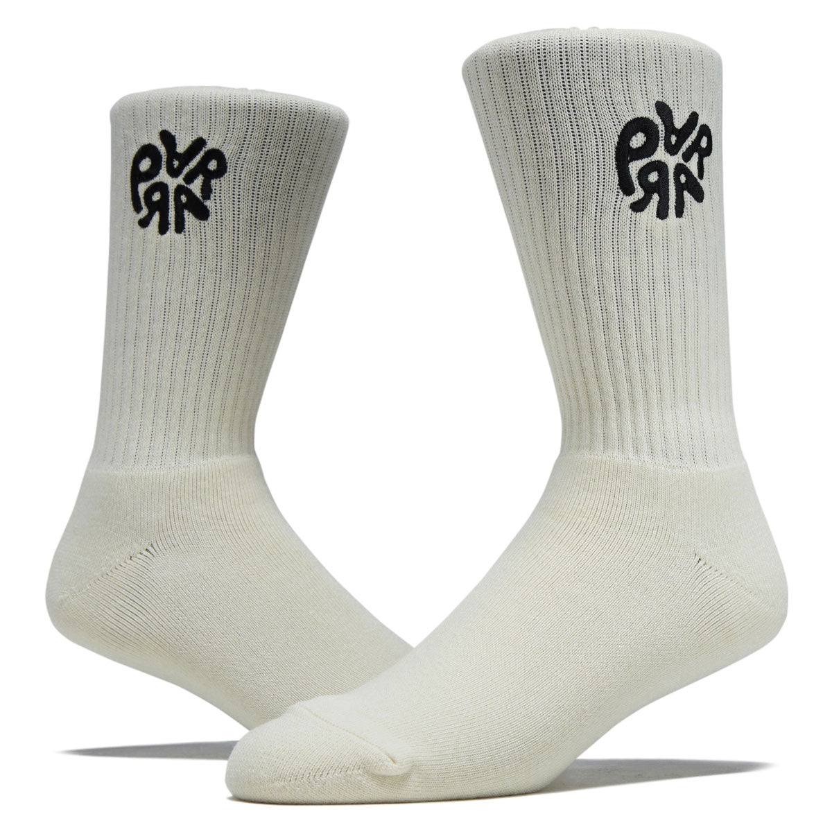 By Parra 1976 Logo Crew Socks - Off White image 2