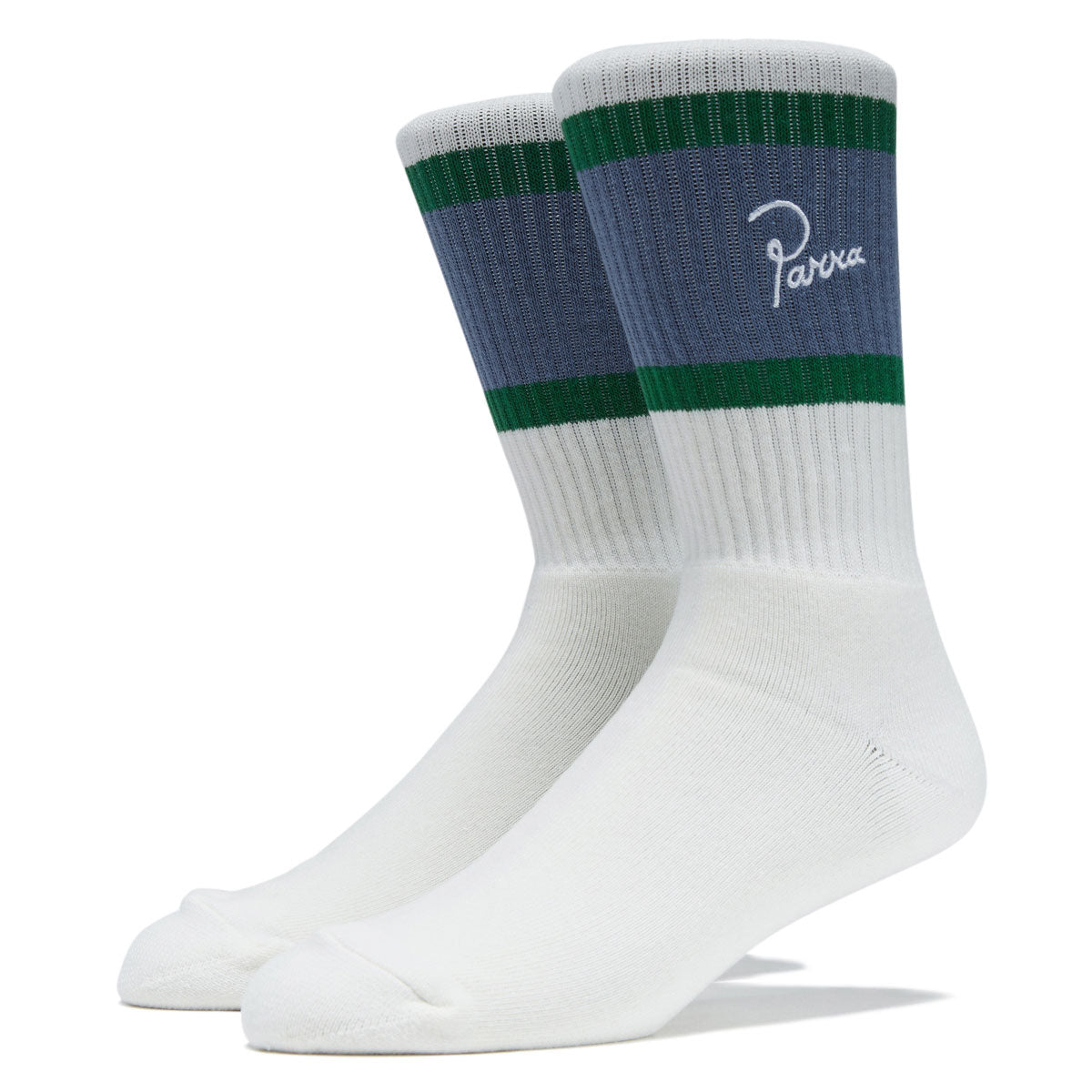 By Parra Signature Striped Crew Socks - White image 1