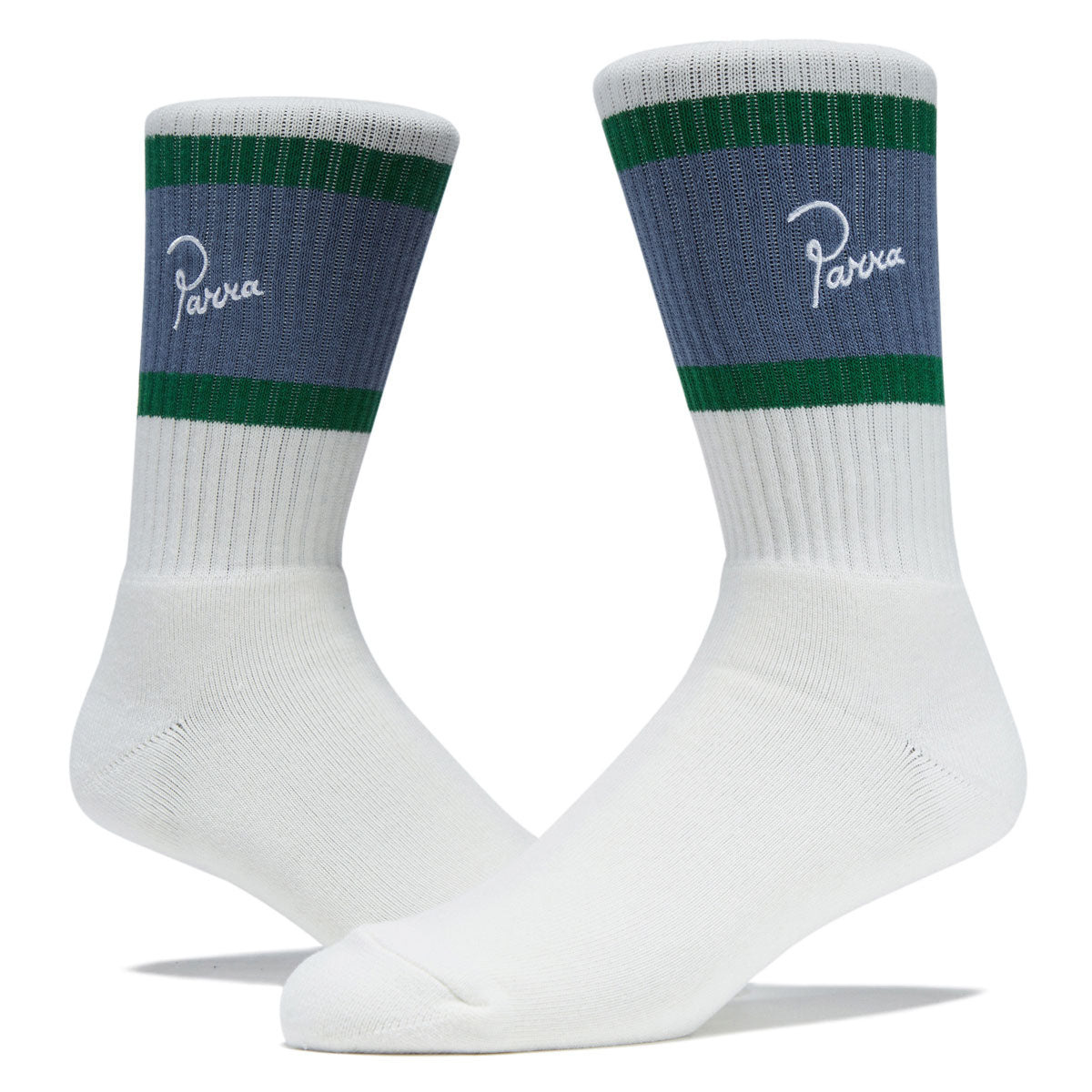 By Parra Signature Striped Crew Socks - White image 2