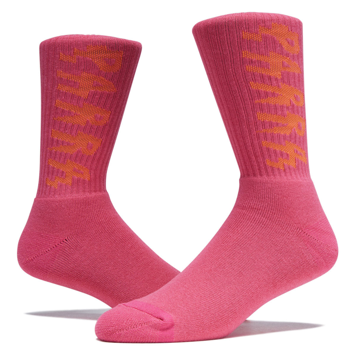 By Parra Spiked Logo Crew Socks - Pink image 2