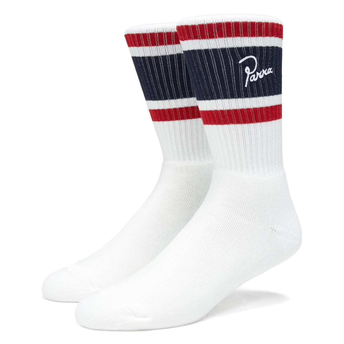 By Parra Signature Striped Crew Socks - White II image 1