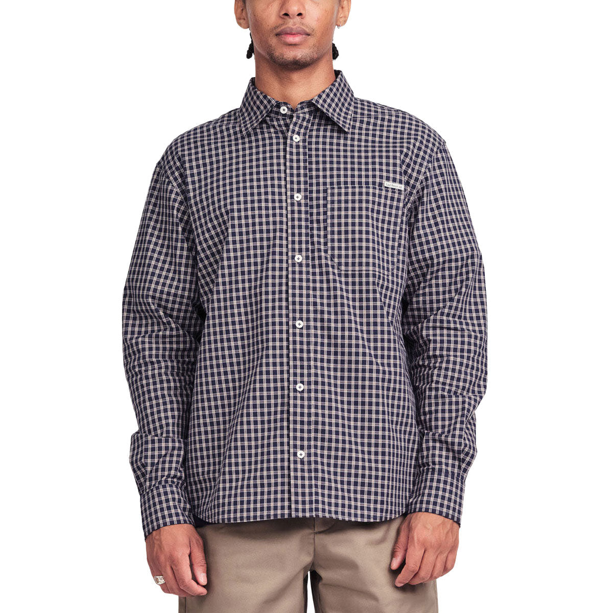 Last Resort AB OG Long Sleeve Shirt - Navy/Grey Check image 1