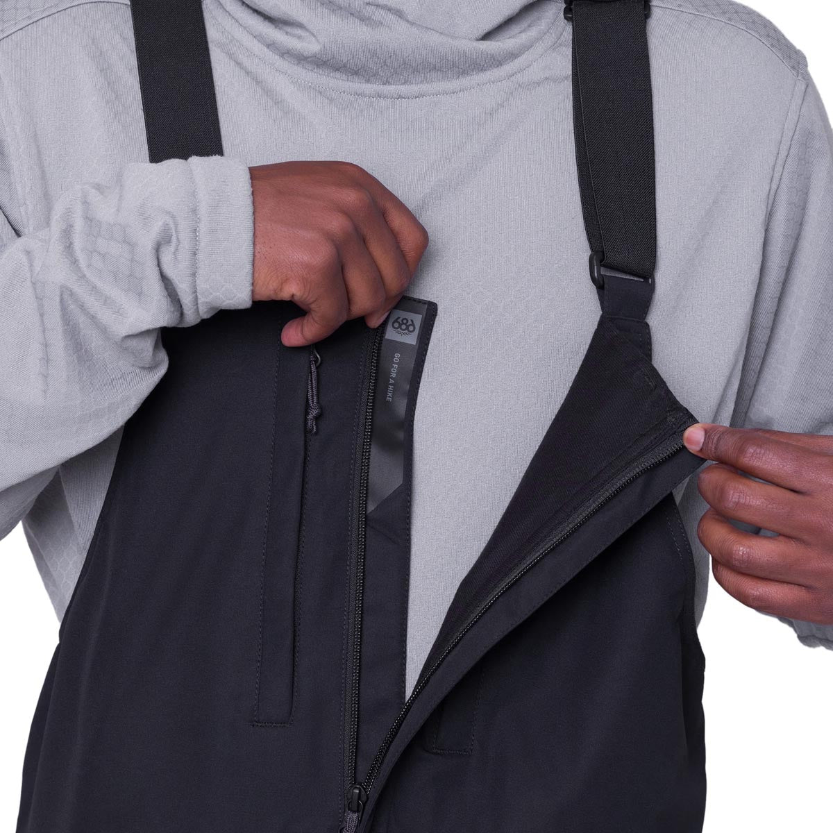 686 Smarty 3-In-1 Cargo Bib Snowboard Pants - Black image 3