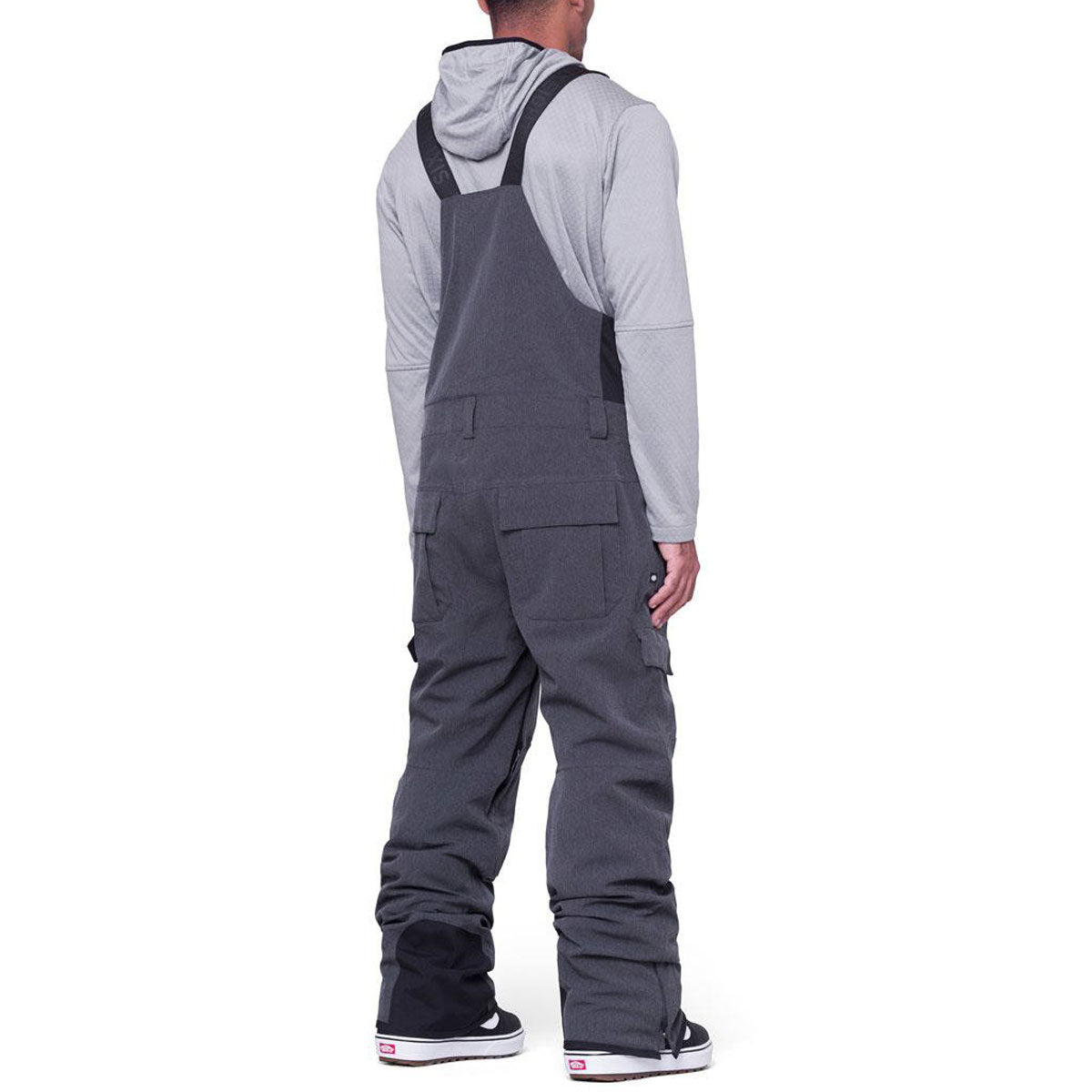 686 Hot Lap Insulated Bib Snowboard Pants - Black Denim image 2