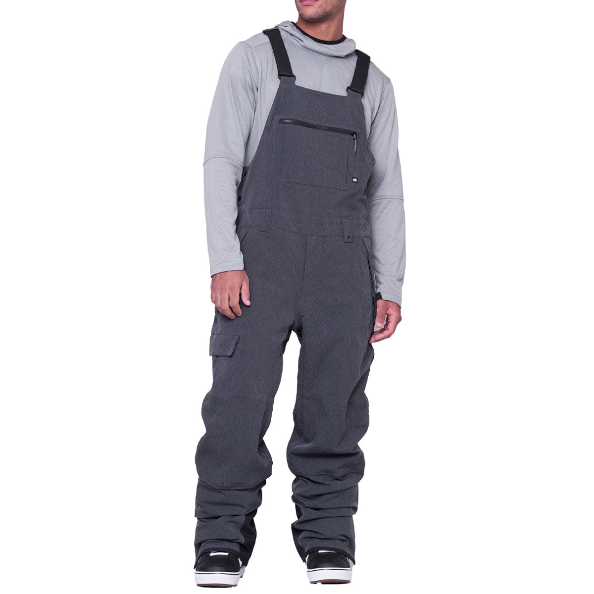 686 Hot Lap Insulated Bib Snowboard Pants - Black Denim image 3