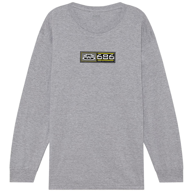 686 2001 Main Long Sleeve T-Shirt - Grey Heather