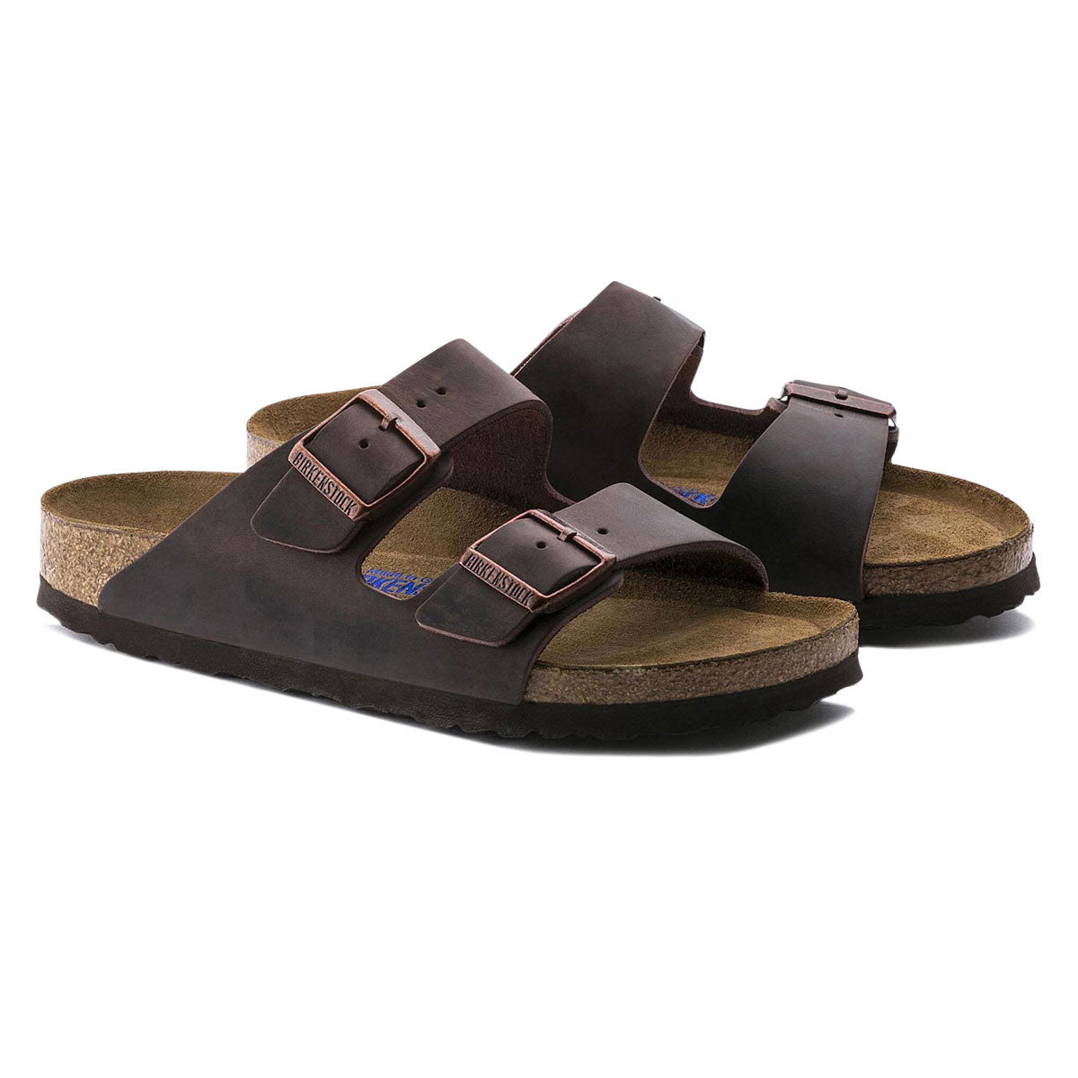 Birkenstock Womens Arizona Soft Footbed Sandals Shoes - Habana Oiled Leather image 2