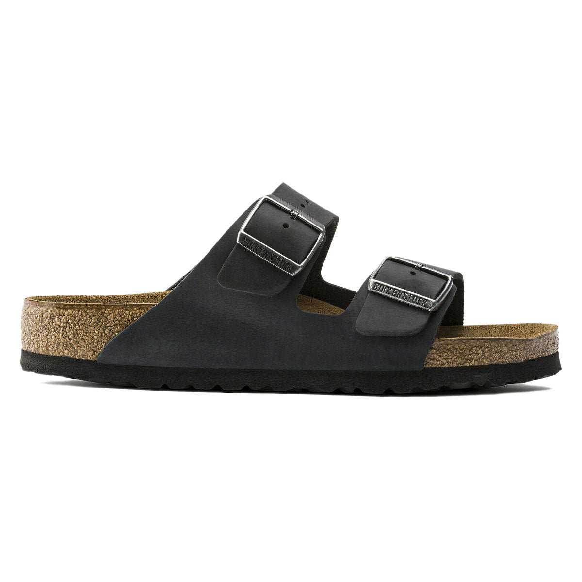 Birkenstock Arizona Soft Footbed Sandals - Black Oilded Leather image 1