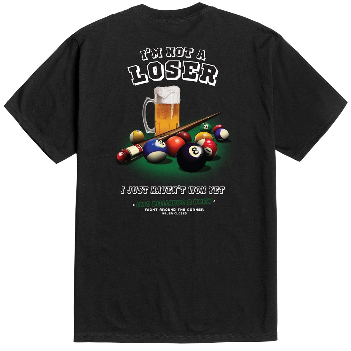 Loser Machine Billiards T-Shirt - Black image 1