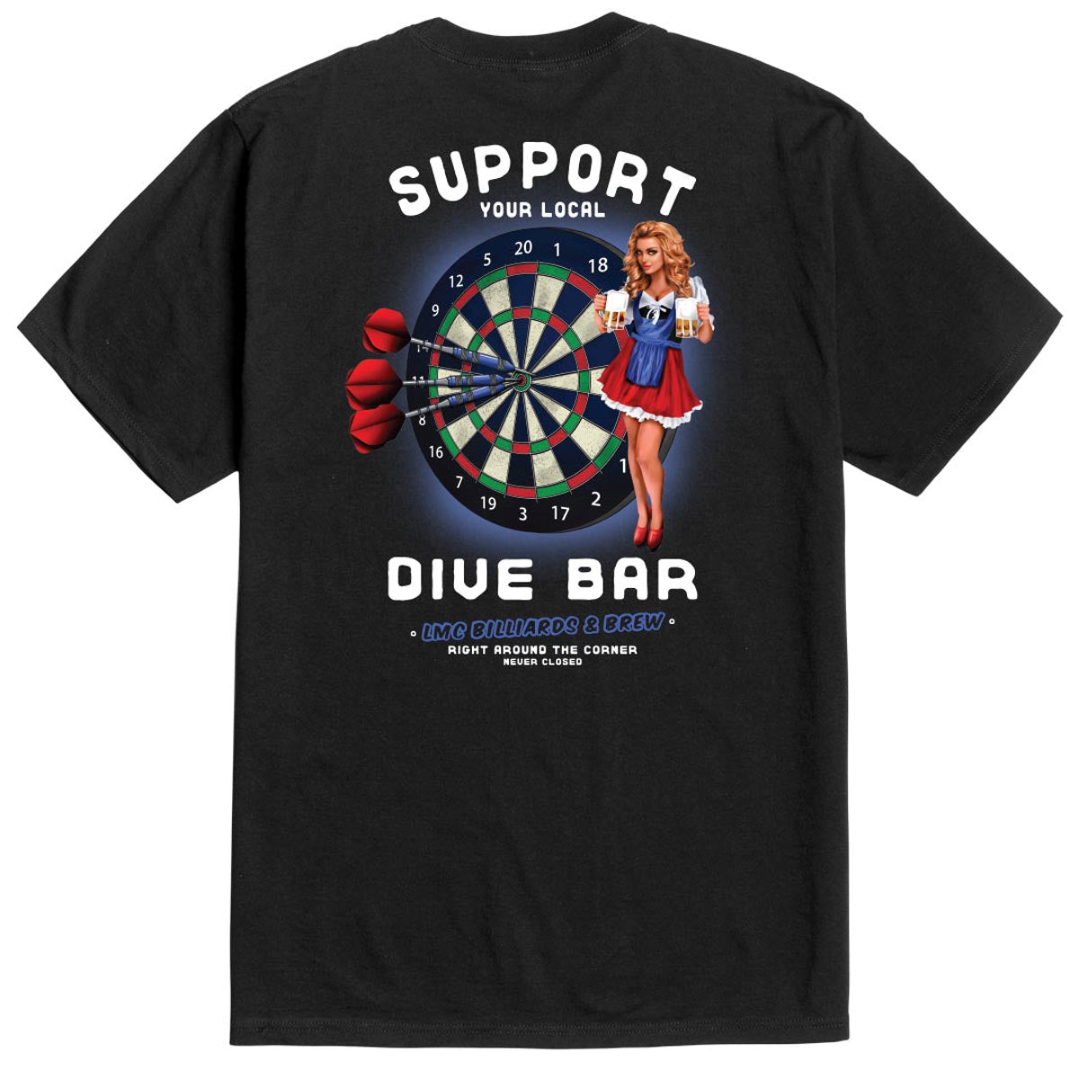 Loser Machine Darts & Beer T-Shirt - Black image 1