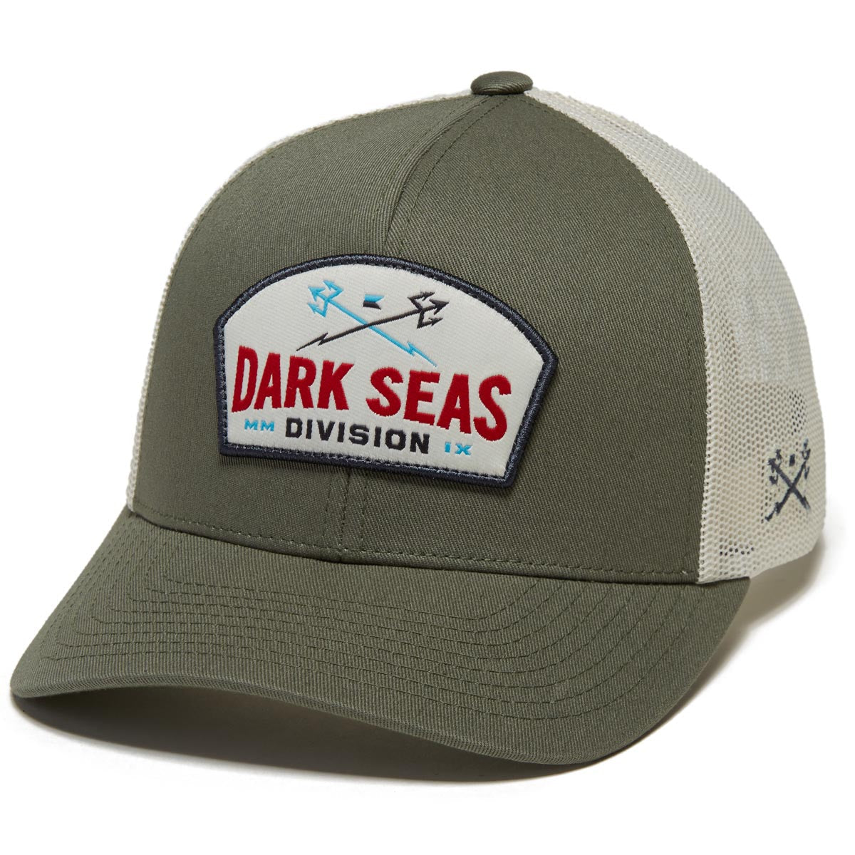 Dark Seas Prospect Hat - Olive/White image 1