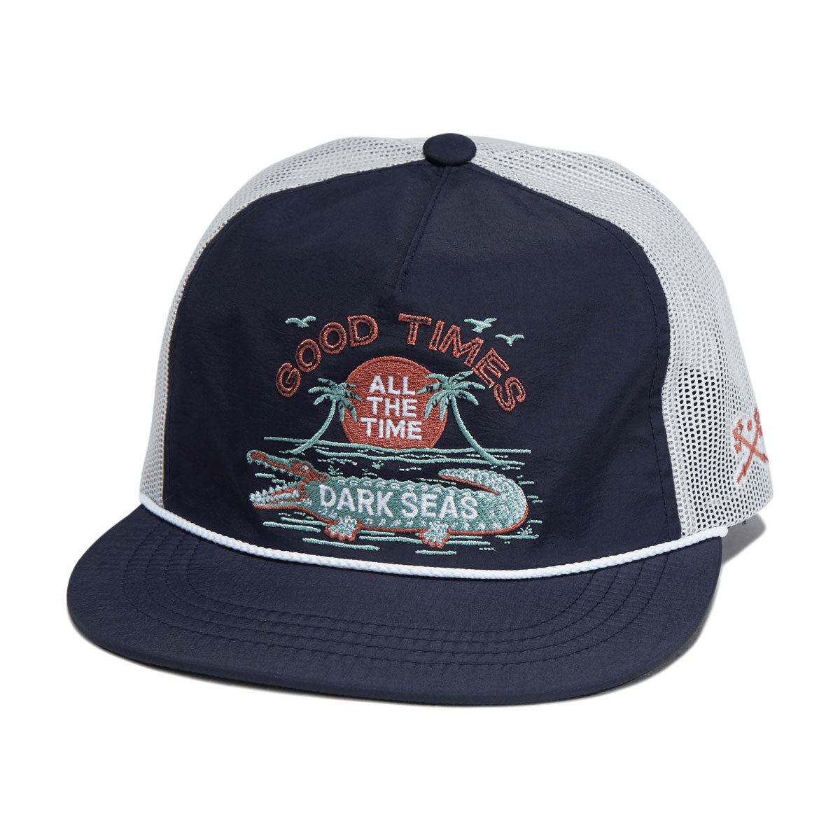 Dark Seas Gator Hat - Navy/White image 1