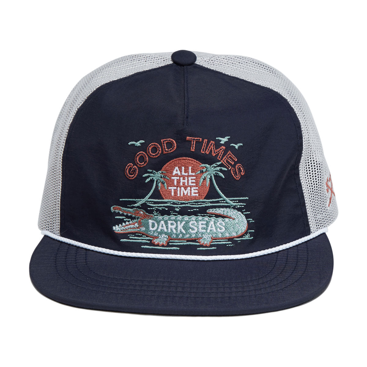 Dark Seas Gator Hat - Navy/White image 3