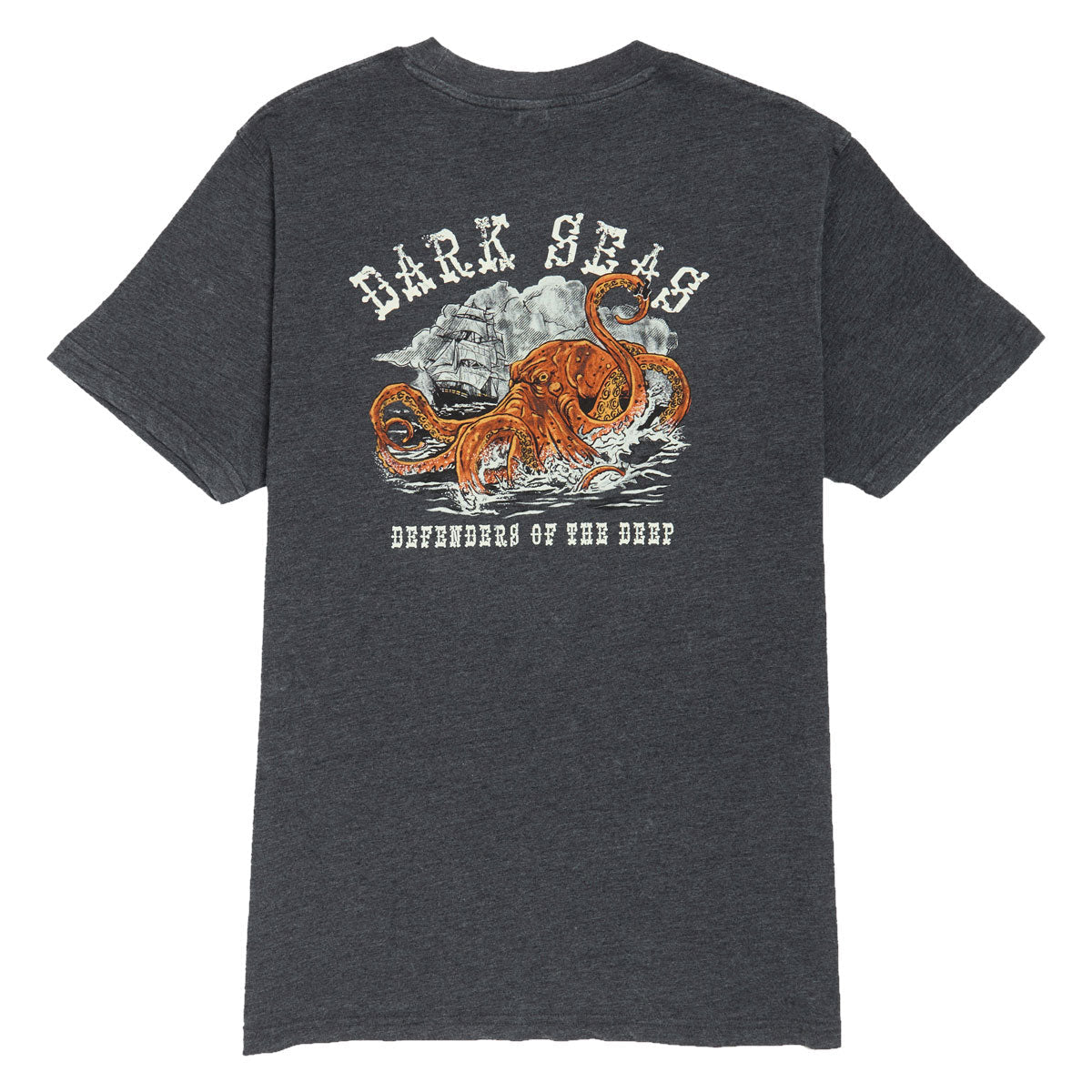 Dark Seas Perilous Mineral Pocket T-Shirt - Heather Charcoal image 1