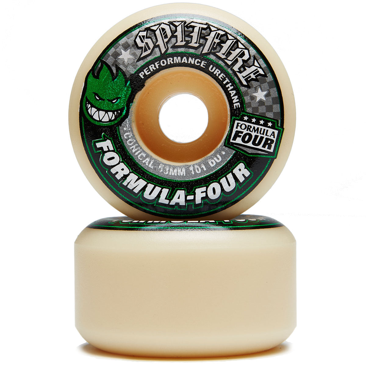 Spitfire Formula Four 101D Conical Skateboard Wheels - Green - 53mm image 2