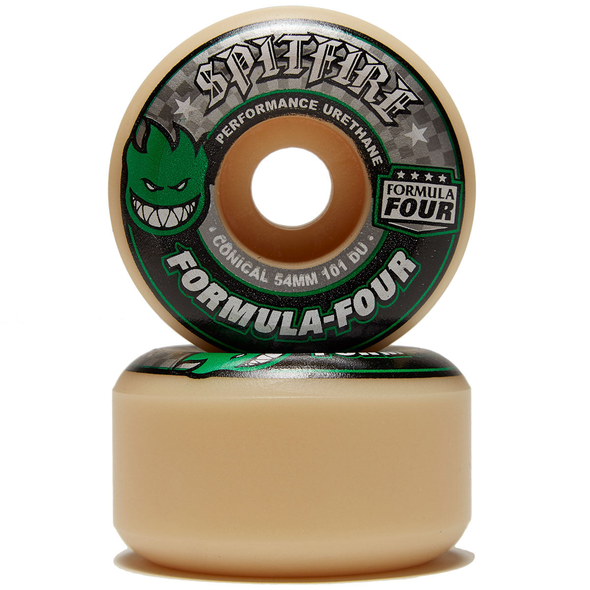 Spitfire F4 Conical 101a Skateboard Wheels - Natural - 54mm image 2