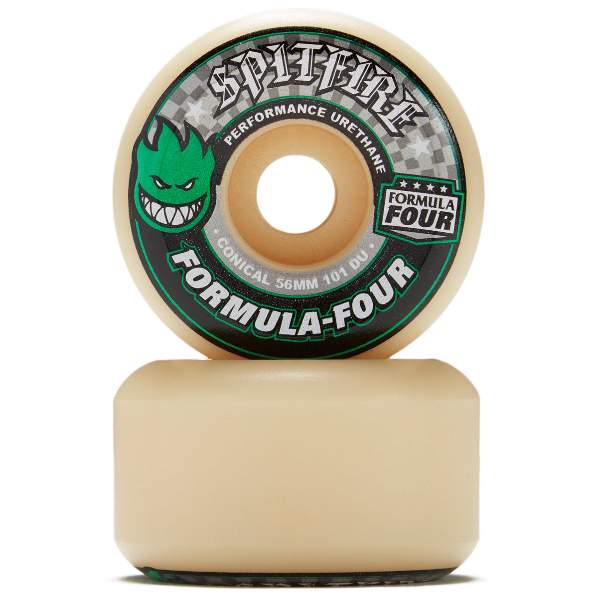 Spitfire F4 101d Conical Skateboard Wheels - Green - 56mm image 2