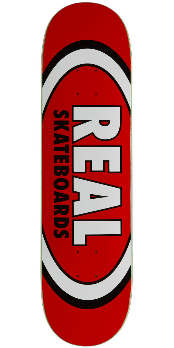 Real Team Classic Oval Skateboard Deck - Red - 8.12